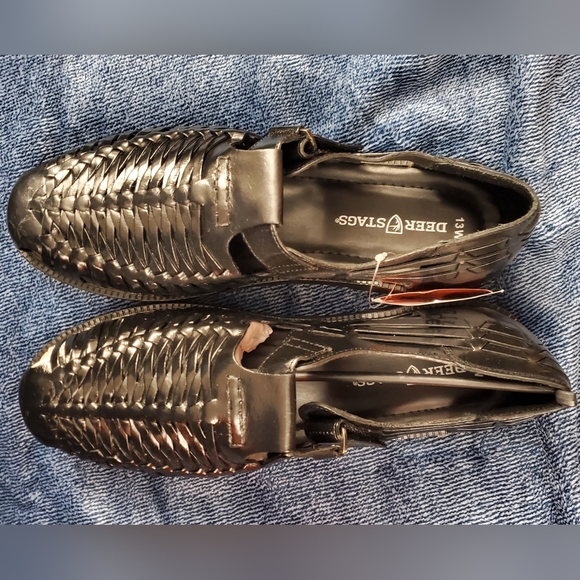 Mens Deer Stag Black Huaraches - Picture 4 of 5